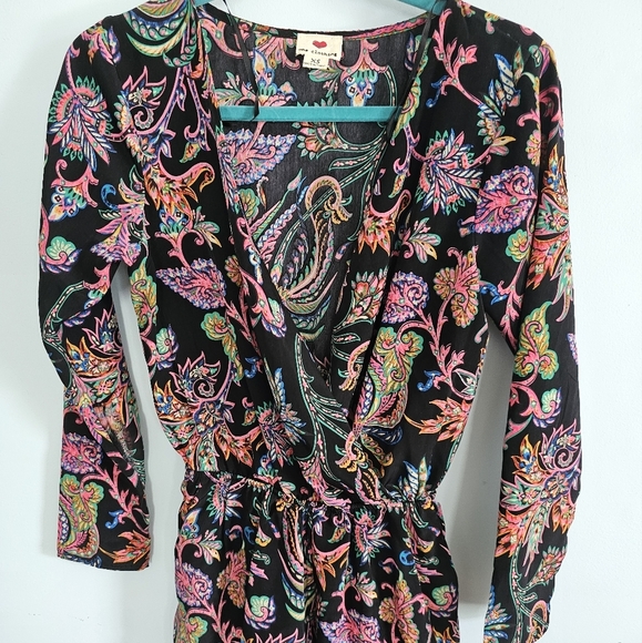 One Clothing Multicolor Paisley Romper - Picture 1 of 3